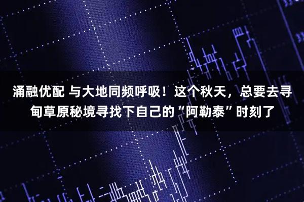 涌融优配 与大地同频呼吸！这个秋天，总要去寻甸草原秘境寻找下自己的“阿勒泰”时刻了